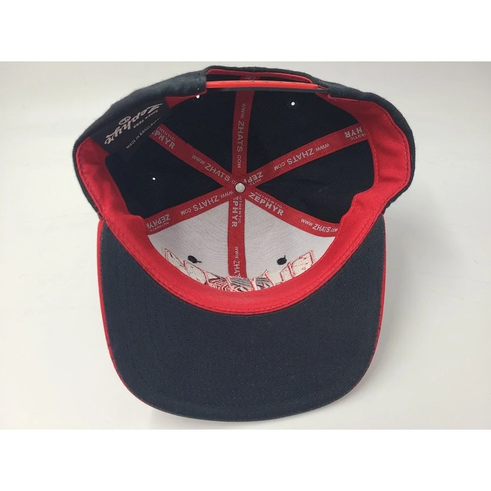 Youth Portland‎ Trail Blazers Zephyr Snapback Hat Cap NBA Basketball Black Red